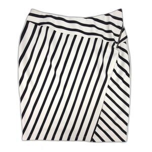 CITY CHIC Beetlejuice Goth Pencil Mini Skirt Black and White Stripe Plus Size 20